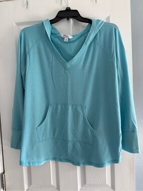 Indigo Blue Hooded Pullover